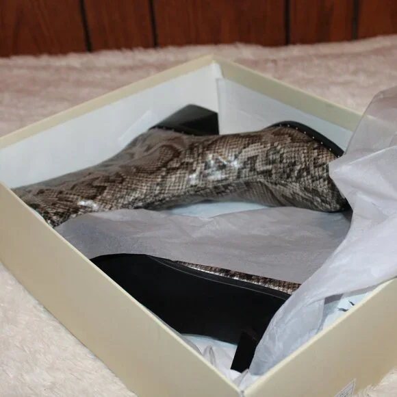 Open Edit "GIAH" Snake print short boots Sz 7 and Sz 8 avail. - Picture 12 of 12